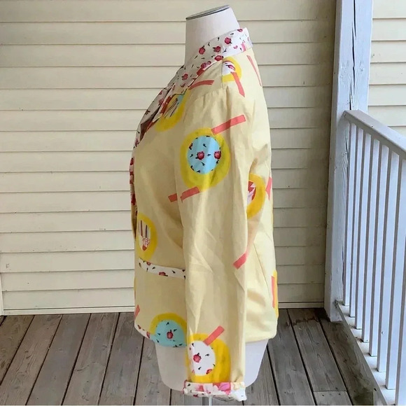 NEW Koos of Course Butter Yellow Linen Blend Blazer Jacket XL Artsy QUIRKY QVC - Picture 4 of 7